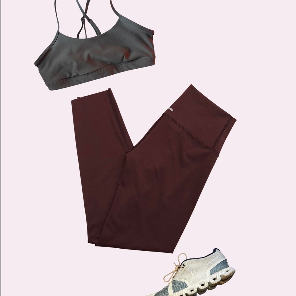 Aerie Offline Goals High Waisted Legging in Maplewood Red